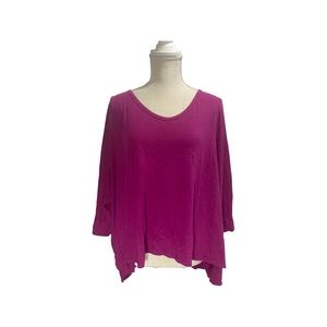 Victoria’s Secret oversized 3/4 sleeve shirt in hot pink